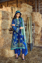 Load image into Gallery viewer, SOBIA NAZIR | AUTUMN/WINTER 2022 | AW22-9B Teal Lawn Dress available @lebaasonline. We have brands such as Maria b, Sana Safinaz, Sobia Nazir for PIndian bridal dresses online USA. Evening dress can be customized at Pakistani designer boutique online UK at Lebaasonline in UK, USA, France, Austria at SALE! 