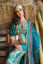 Load image into Gallery viewer, SOBIA NAZIR | AUTUMN/WINTER 2022 | AW22-7B Teal Lawn Dress available @lebaasonline. We have brands such as Maria b, Sana Safinaz, Sobia Nazir for PIndian bridal dresses online USA. Evening dress can be customized at Pakistani designer boutique online UK at Lebaasonline in UK, USA, France, Austria at SALE! 