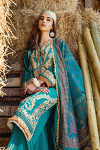 Load image into Gallery viewer, SOBIA NAZIR | AUTUMN/WINTER 2022 | AW22-7B Teal Lawn Dress available @lebaasonline. We have brands such as Maria b, Sana Safinaz, Sobia Nazir for PIndian bridal dresses online USA. Evening dress can be customized at Pakistani designer boutique online UK at Lebaasonline in UK, USA, France, Austria at SALE! 
