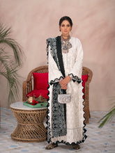 Load image into Gallery viewer, MARYAM HUSSAIN Luxury Lawn &#39;21 Collection - AMBER White dress most popular Pakistani outfits for evening wear and winter season in the UK, USA and France. These 3 pc unstitched, stitched &amp; READY MADE Indian &amp; Pakistani Suits are best for Eid outfits. Shop Salwar Kameez by Maryam Hussain on SALE price at Lebaasonline!