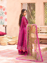 Load image into Gallery viewer, MARYAM HUSSAIN Luxury Lawn &#39;21 Collection -CHAMBELI Pink dress most popular Pakistani outfits for evening wear and winter season in the UK, USA and France. These 3 pc unstitched, stitched &amp; READY MADE Indian &amp; Pakistani Suits are best for Eid outfits. Shop Salwar Kameez by Maryam Hussain on SALE price at Lebaasonline!