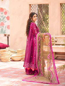 MARYAM HUSSAIN Luxury Lawn '21 Collection -CHAMBELI Pink dress most popular Pakistani outfits for evening wear and winter season in the UK, USA and France. These 3 pc unstitched, stitched & READY MADE Indian & Pakistani Suits are best for Eid outfits. Shop Salwar Kameez by Maryam Hussain on SALE price at Lebaasonline!