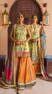 ANAYA x KAMIAR ROKNI 'DHANAK' SHAZMEEN Lemon Yellow Sharara suit is available @lebaasonline. The PAKISTANI WEDDING DRESSES ONLINE UK is available in various Pakistani brands such as MARIA B, ANAYA, MARYUM The PAKISTANI BRIDAL DRESSES USA is stitched/customized as per demand Get PAKISTANI DRESSES in UK, France, Germany