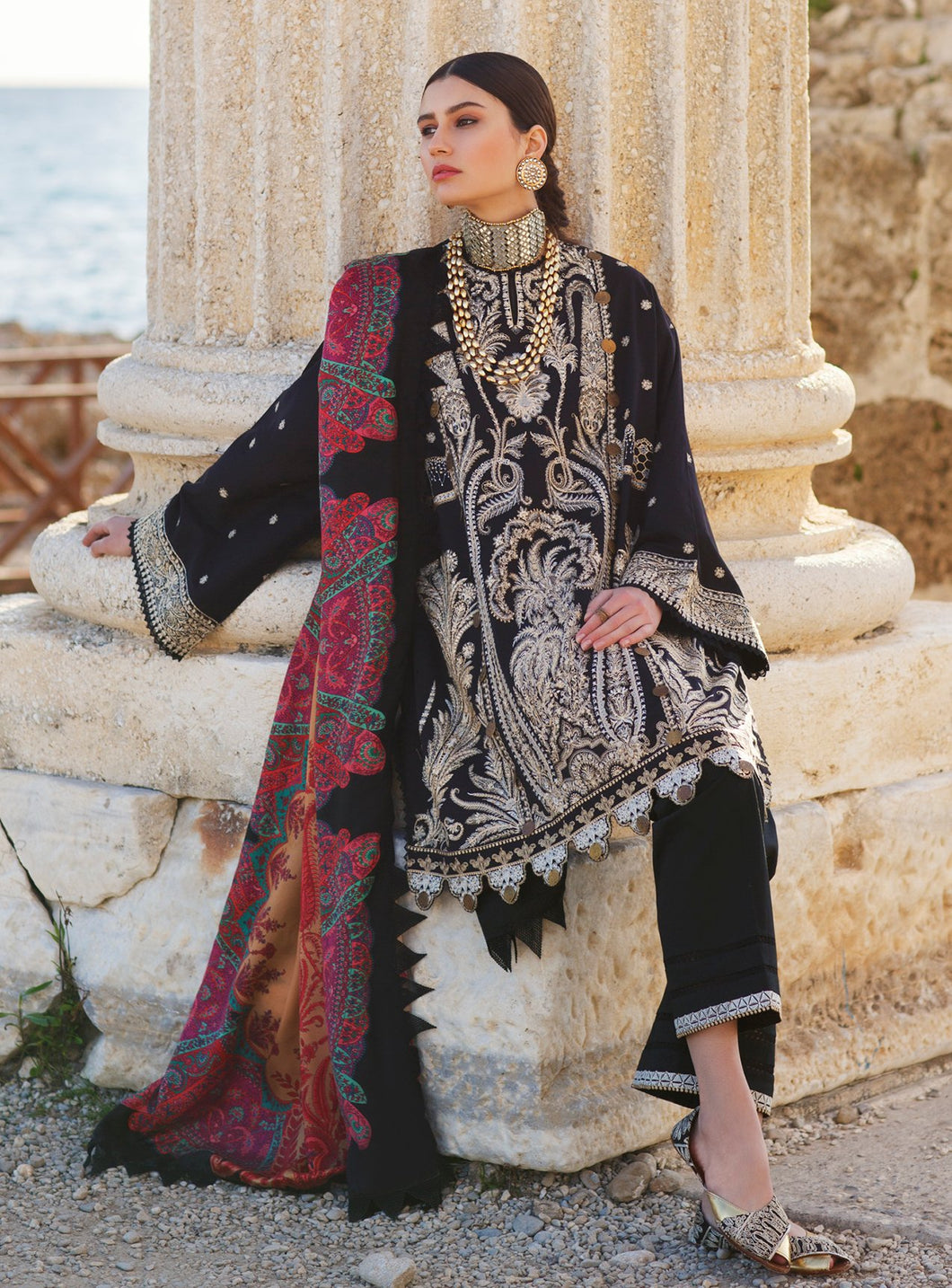 Buy ELAN LAWN 2021 | EL21-09 B (ELAHEH) Black luxury Lawn for Eid collection from our official website. We are largest stockists of ELAN ORIGINAL SUIT all over the world. The luxury lawn of ELAN PK  is overwhelmed for this Eid outfit The Elan lawn 2021 collection can be bought in USA UK Manchester from Lebaasonline!