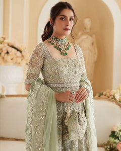 ELAN | WEDDING FESTIVE 2023 | ARYA-02 Pistachio PAKISTANI BRIDAL DRESSE & READY MADE PAKISTANI CLOTHES UK. Designer Collection Original & Stitched. Buy READY MADE PAKISTANI CLOTHES UK, Pakistani BRIDAL DRESSES & PARTY WEAR OUTFITS AT LEBAASONLINE. Next Day Delivery in the UK, USA, France, Dubai, London & Manchester 