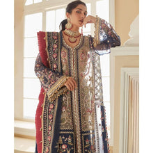 Load image into Gallery viewer, ELAN | WEDDING FESTIVE 2023 | LALEH-04 deep blue PAKISTANI BRIDAL DRESSE &amp; READY MADE PAKISTANI CLOTHES UK. Designer Collection Original &amp; Stitched. Buy READY MADE PAKISTANI CLOTHES UK, Pakistani BRIDAL DRESSES &amp; PARTY WEAR OUTFITS AT LEBAASONLINE. Next Day Delivery in the UK, USA, France, Dubai, London &amp; Manchester 