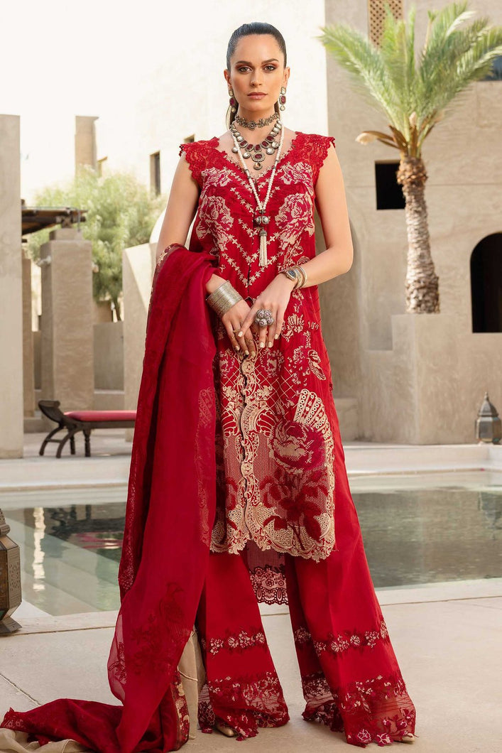 Buy Shiza Hassan Luxury Lawn 2021 | HEER | 3B Red lawn 2021 dress from our official website. We are largest stockists of Eid luxury lawn dresses, Maria b Eid Lawn 2021, Shiza Hassan Luxury Lawn 2021. Buy unstitched, customized & Party Wear Eid collection '21 online in USA UK Manchester from Lebaasonline at SALE!