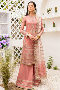 GISELE | A'LA MODE COLLECTION '22  | AZALEA peach color dresses exclusively available @lebaasonline. Gisele Pakistani Designer Dresses in UK Online, Maria B is available with us. Buy Gisele Clothing Pakistan for Pakistani Bridal Outfit look. The dresses can be customized in UK, USA, France at Lebaasonline