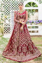 Load image into Gallery viewer, GISELE | A&#39;LA MODE COLLECTION &#39;22  | DAHLIA red color dresses exclusively available @lebaasonline. Gisele Pakistani Designer Dresses in UK Online, Maria B is available with us. Buy Gisele Clothing Pakistan for Pakistani Bridal Outfit look. The dresses can be customized in UK, USA, France at Lebaasonline