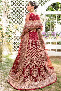 GISELE | A'LA MODE COLLECTION '22  | DAHLIA red color dresses exclusively available @lebaasonline. Gisele Pakistani Designer Dresses in UK Online, Maria B is available with us. Buy Gisele Clothing Pakistan for Pakistani Bridal Outfit look. The dresses can be customized in UK, USA, France at Lebaasonline