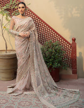 Load image into Gallery viewer, EMAAN ADEEL SAREE | EM-01 Golden Net Pallu Saree is available @lebaasonline. We have various VELVET SAREE of MARIA B, EMAAN ADEEL, MARYUM N MARIA, various PAKISTANI BRIDAL DRESSES ONLINE in UK is available in unstitched and stitched. We do express shipping worldwide including UK, USA, France, Austria 