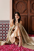 Load image into Gallery viewer, Buy MUSHQ | SUNEHRI 2023-SILK EDITION peach Gold Designer Dresses Is an exclusively available for online UK @lebaasonline. PAKISTANI WEDDING DRESSES ONLINE UK can be customized at Pakistani designer boutique in USA, UK, France, Dubai, Saudi, London. Get Pakistani &amp; Indian velvet BRIDAL DRESSES ONLINE USA at Lebaasonline.