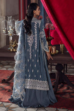 Load image into Gallery viewer, Buy MUSHQ | TEHZEEB | Luxury Velvet Unstitched 21 | Naryman MV21-04 Blue exclusively available VELVET PAKISTANI DRESS UK @lebaasonline. PAKISTANI VELVET DESIGNER SUITS ONLINE can be customized at Pakistani designer boutique in USA, UK, London. Get Pakistani Wedding dresses online UK at Lebaasonline at SALE!