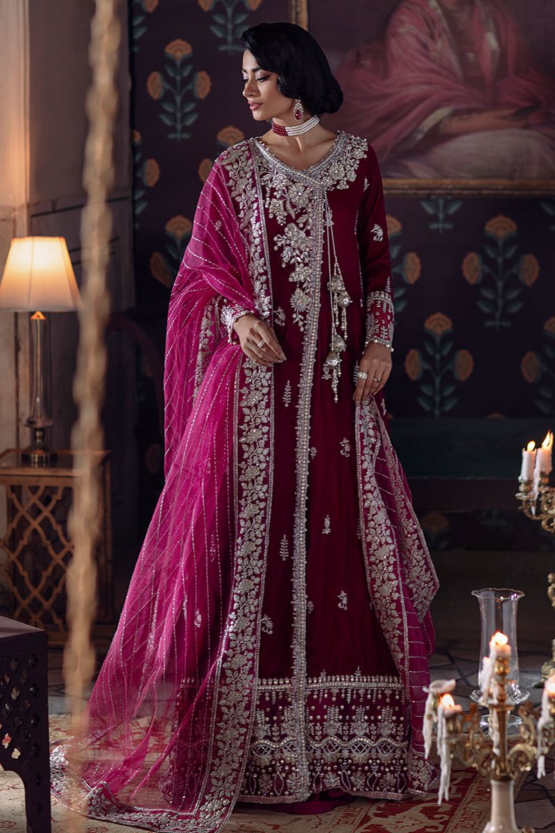 Buy MUSHQ | TEHZEEB | Luxury Velvet Unstitched 21 | ALAYHA MV21-07 Purple exclusively available VELVET PAKISTANI DRESS UK @lebaasonline. PAKISTANI VELVET DESIGNER SUITS ONLINE can be customized at Pakistani designer boutique in USA, UK, London. Get Pakistani Wedding dresses online UK at Lebaasonline at SALE!