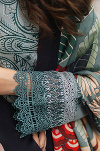 Buy MUSHQ | BROADWAY WINTER EDIT '21 | ICE MOM-02 Green Khaddar Pakistani Designer Suit UK Online at Great Price! Go for bold prints INDIAN CLOTHES FOR WOMEN  this summer in runway fashion style . A vividly rendered print for ASIAN PARTY WEAR can be customised at LEBAASONLINE UK. We deliver to UK, USA France at SALE