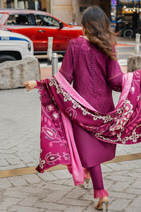 Buy MUSHQ | BROADWAY WINTER EDIT '21 | VIVID VIOLA-11 Purple Linen Pakistani Designer Suit UK Online at Great Price! Go for bold prints INDIAN CLOTHES FOR WOMEN  this summer in runway fashion style . A vividly rendered print for ASIAN PARTY WEAR can be customised at LEBAASONLINE UK. We deliver to UK, USA France at SALE