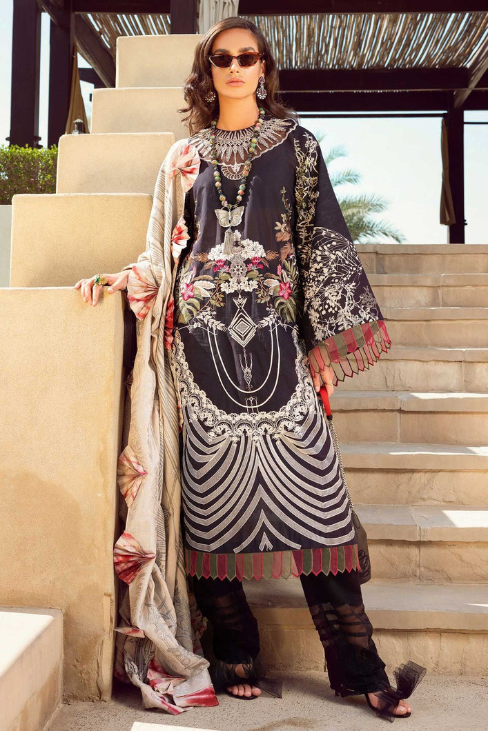 Buy Shiza Hassan Luxury Lawn 2021 | MAAHRU | 8B Black lawn 2021 dress from our official website. We are largest stockists of Eid luxury lawn dresses, Maria b Eid Lawn 2021, Shiza Hassan Luxury Lawn 2021. Buy unstitched, customized & Party Wear Eid collection '21 online in USA UK Manchester from Lebaasonline at SALE!