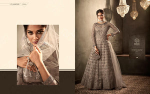 Buy Now Mohini Fashion Indian Suits | Glamour | 77003 Grey color Gown Indian Wedding dress online UK. We have exclusive collections of Vipul, Ashirwad, Zoya Indian Designers Dresses UK. Get dressed this wedding season in our Heavy look Indian Designers Party Wear exclusive only at Lebaasonline.co.uk
