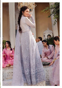 Mushq Dastaan Chikankari 2021 - ZEB | 02 Lavender Chikankari dress is exclusively available on lebasonline. We have largest varieties of Pakistani Designer Dress of various brands such as Maria B, Mushq 2021. The dresses are customized as Pakistani boutique dress in UK. Get your dress in UK, USA from lebaasonline!