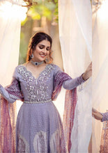 Load image into Gallery viewer, Mushq Dastaan Chikankari 2021 - ZEENAT | 04 Purple Chikankari dress is exclusively available on lebasonline. We have largest varieties of Pakistani Designer Dress in UK of various brand such as Maria B Mushq 2021. The dresses are customized as Pakistani boutique dress in USA. Get your dress in UK USA from lebaasonline!