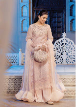 Load image into Gallery viewer, Mushq Dastaan Chikankari 2021 - NISSA | 07 Peach Chikankari dress is exclusively available on lebasonline. We have largest varieties of Pakistani Designer Dress in UK of various brand such as Mushq 2021. The dresses are customized as Pakistani bridal dress in USA. Get your dress in UK USA from lebaasonline!
