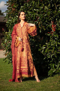 SOBIA NAZIR | PRE-FALL 2021 | PF21-1A Orange Lawn Dress available @lebasonline. We have brands such as Maria b, Sana Safinaz, Sobia Nazir for PIndian bridal dresses online USA. Evening dress can be customized at Pakistani designer boutique online UK at Lebaasonline in UK, USA, France, Birmingham, Austria at SALE! 