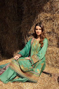 SOBIA NAZIR | PRE-FALL 2021 | PF21-4B Green Lawn Dress available @lebasonline. We have brands such as Maria b, Sana Safinaz, Sobia Nazir for Pakistani bridal dresses online UK. Evening dress can be customized at Pakistani designer boutique online USA at Lebaasonline in UK, USA, France, Birmingham, Austria at SALE! 