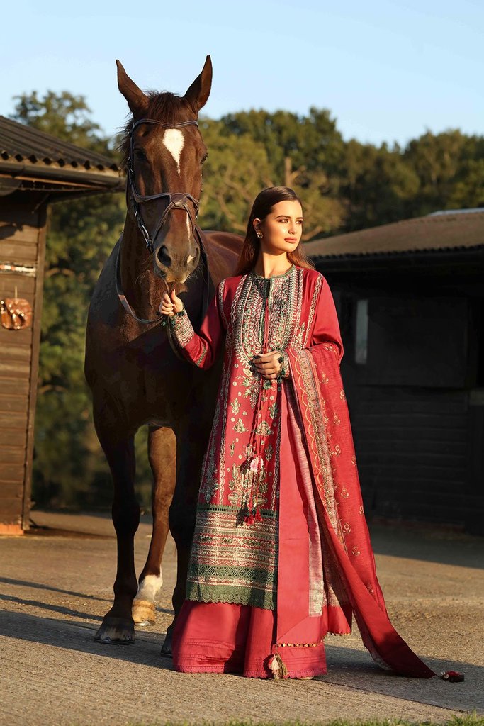 SOBIA NAZIR | PRE-FALL 2021 | PF21-5A Maroon Lawn Dress available @lebasonline. We have brands such as Maria b, Sana Safinaz, Sobia Nazir for Pakistani bridal dresses online UK. Evening dress can be customized at Pakistani designer boutique online USA at Lebaasonline in UK, USA, France, Birmingham at SALE! 