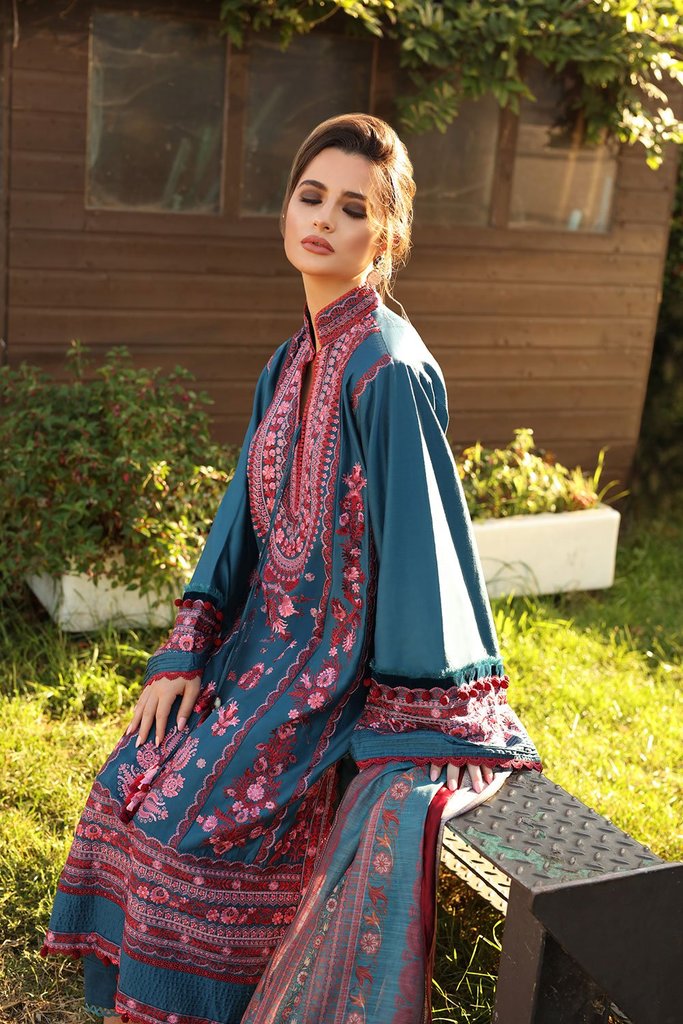 SOBIA NAZIR | PRE-FALL 2021 | PF21-5B Turquoise Lawn Original New Collection Pakistani Designer Clothing 2021 Collection Online UK at Lebaasonline and explore the online Ready Made Pakistani Clothes UK for women. A fashionable selection of designer dresses online USA including Pakistani party wear and formal UK, USA