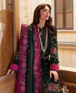 REPUBLIC WOMEN'S WEAR | REVER WINTER COLLECTION '21 | La Bergere Deep emerald Green Winter wear for the Pakistani look. The Velvet salwar kameez designs of Republic women's wear, Maria B, Asim Jofa are available in our Pakistani designer boutique. Get Velvet suits for this winter in UK, USA, France from Lebaasonline