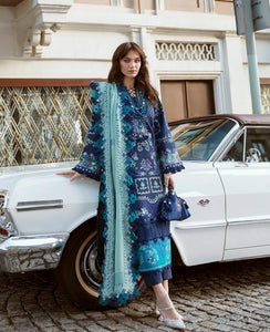 REPUBLIC WOMEN'S WEAR | REVER WINTER COLLECTION '21 | La Lys Navy Blue Winter wear for the Pakistani look. The Velvet salwar kameez, winter shawls designs of Republic women's wear, Maria B, Asim Jofa are available in our Pakistani designer boutique. Get Velvet suits for this winter in UK, USA, France from Lebaasonline