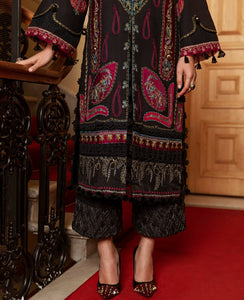 REPUBLIC WOMEN'S WEAR | REVER WINTER COLLECTION '21 | La Veronique Black Winter wear for the Pakistani look. The Velvet salwar kameez, winter shawls designs of Republic women's wear, Maria B, Asim Jofa are available in our Pakistani designer boutique. Get Velvet suits for this winter in UK USA, France from Lebaasonline