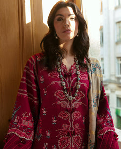 REPUBLIC WOMEN'S WEAR | REVER WINTER COLLECTION '21 | La Petunia Maroon Winter wear for the Pakistani look. The Velvet salwar kameez, winter shawls designs of Republic women's wear, Maria B, Asim Jofa are available in our Pakistani designer boutique. Get Velvet suits for this winter in UK USA, France from Lebaasonline