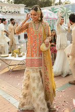 Load image into Gallery viewer, Buy IMROZIA SERENE-MEHRAM BRIDALS 2023 yellow Designer Dresses Is an exclusively available for online UK @lebaasonline. PAKISTANI WEDDING DRESSES ONLINE UK can be customized at Pakistani designer boutique in USA, UK, France, Dubai, Saudi, London. Get Pakistani &amp; Indian velvet BRIDAL DRESSES ONLINE USA at Lebaasonline.