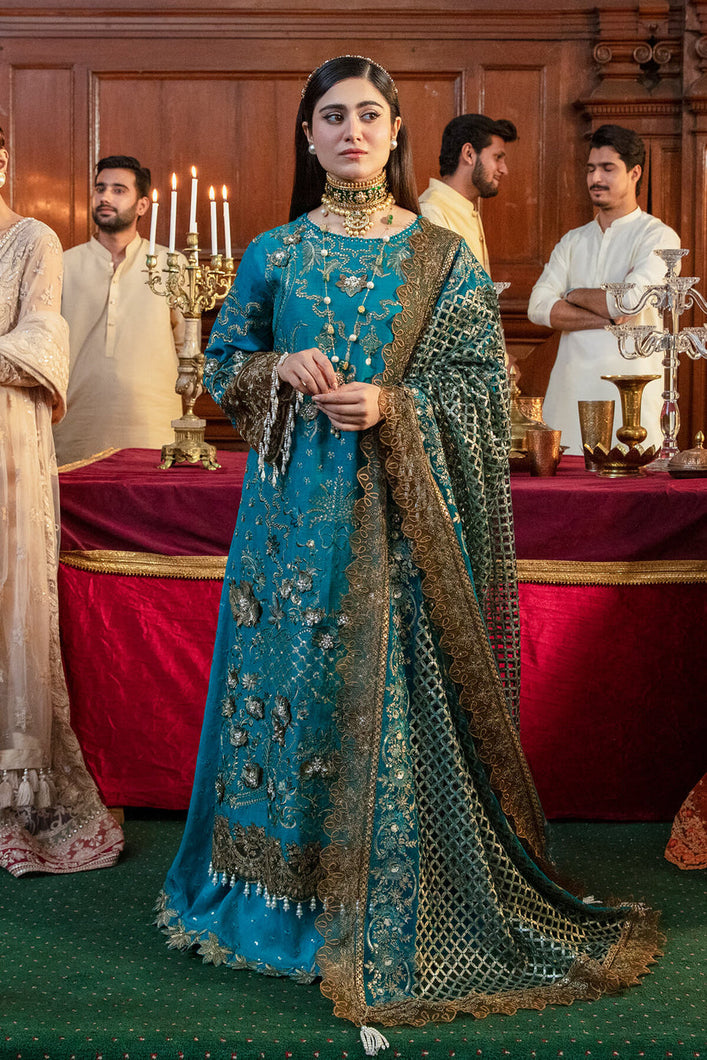 Buy IMROZIA SERENE-MEHRAM BRIDALS 2023 blue Designer Dresses Is an exclusively available for online UK @lebaasonline. PAKISTANI WEDDING DRESSES ONLINE UK can be customized at Pakistani designer boutique in USA, UK, France, Dubai, Saudi, London. Get Pakistani & Indian velvet BRIDAL DRESSES ONLINE USA at Lebaasonline.