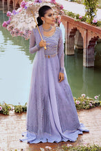 Load image into Gallery viewer, MUSHQ | TISSUE DE LUXE &#39;21 | GULBAHAAR | 02 Lavender and Halogen Blue Chiffon Dress is exclusively available for Wedding dresses online UK @lebaasonline. Pakistani Bridal dresses online USA can be customized at Pakistani designer boutique in UK, USA, France, London. Evening/Party wear dresses at Lebaasonline at SALE!