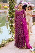 Load image into Gallery viewer, MUSHQ | TISSUE DE LUXE &#39;21 | GULAAB | 07 Purple Wine Chiffon Dress is exclusively available for Wedding dresses online UK @lebaasonline. Pakistani Bridal dresses online UK can be customized at Pakistani designer boutique in USA, UK, France, London. Get Indian Wedding dresses online USA at Lebaasonline at SALE!