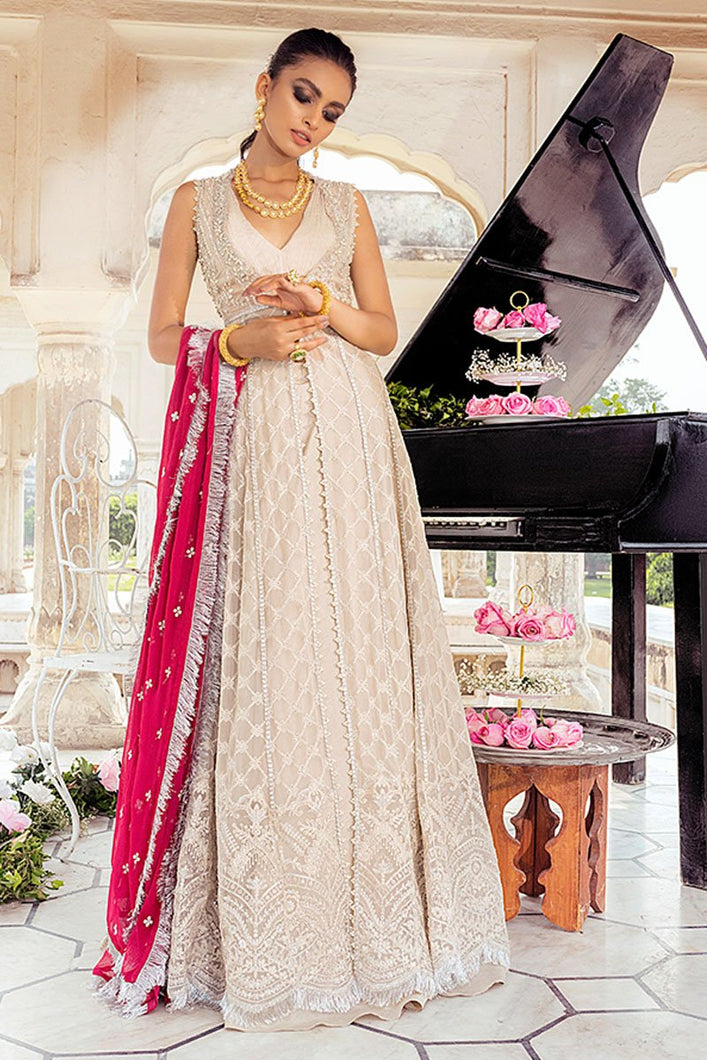 MUSHQ | TISSUE DE LUXE '21 | NARGIS | 10 Eggnog Chiffon Dress is exclusively available for Wedding dresses online UK @lebaasonline. Pakistani Wedding dresses online USA can be customized at Pakistani designer boutique in USA, UK, France, London. Get Pakistani Wedding dresses online UK at Lebaasonline at SALE!
