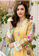 Load image into Gallery viewer, Buy Manara Luxury Lawn 2021, Yellow from Lebaasonline Pakistani Clothes Stockist in the UK best price- SALE ! Shop Noor LAWN 2021, Maria B Lawn 2021 Summer Suits, Pakistani Clothes Online UK for Wedding, Party &amp; Bridal Wear. Indian &amp; Pakistani Summer Dresses by Manara Luxury Lawn 2021 in the UK &amp; USA at LebaasOnline.