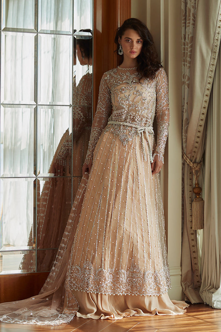 Buy MUSHQ | AMOUR - WEDDING COLLECTION '23 Peachy nude Designer Dresses Is an exclusively available for online UK @lebaasonline. PAKISTANI WEDDING DRESSES ONLINE UK can be customized at Pakistani designer boutique in USA, UK, France, Dubai, Saudi, London. Get Pakistani & Indian velvet BRIDAL DRESSES ONLINE USA at Lebaasonline.