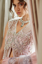 Load image into Gallery viewer, Buy MUSHQ | AMOUR - WEDDING COLLECTION &#39;23 powder pink Designer Dresses Is an exclusively available for online UK @lebaasonline. PAKISTANI WEDDING DRESSES ONLINE UK can be customized at Pakistani designer boutique in USA, UK, France, Dubai, Saudi, London. Get Pakistani &amp; Indian velvet BRIDAL DRESSES ONLINE USA at Lebaasonline.