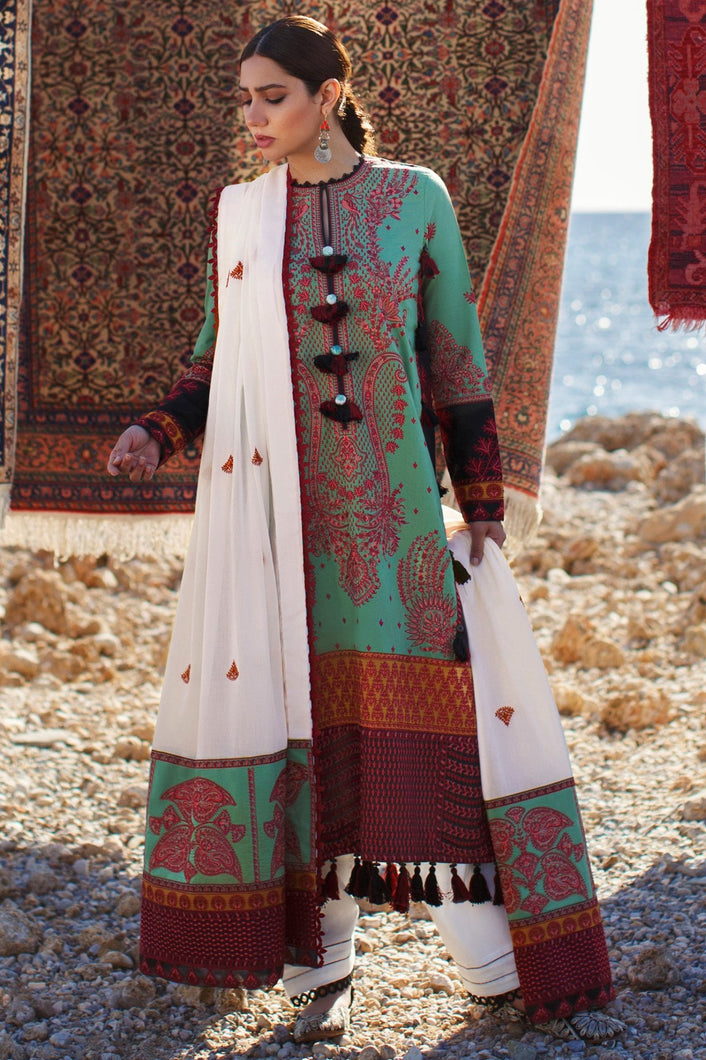 Buy ELAN LAWN 2021 | EL21-10 B (ESIN) Green luxury Lawn for Eid collection from our official website. We are largest stockists of ELAN ORIGINAL SUIT all over the world. The luxury lawn of ELAN PK  is overwhelmed for this Eid outfit The Elan lawn 2021 collection can be bought in USA UK Manchester from Lebaasonline!