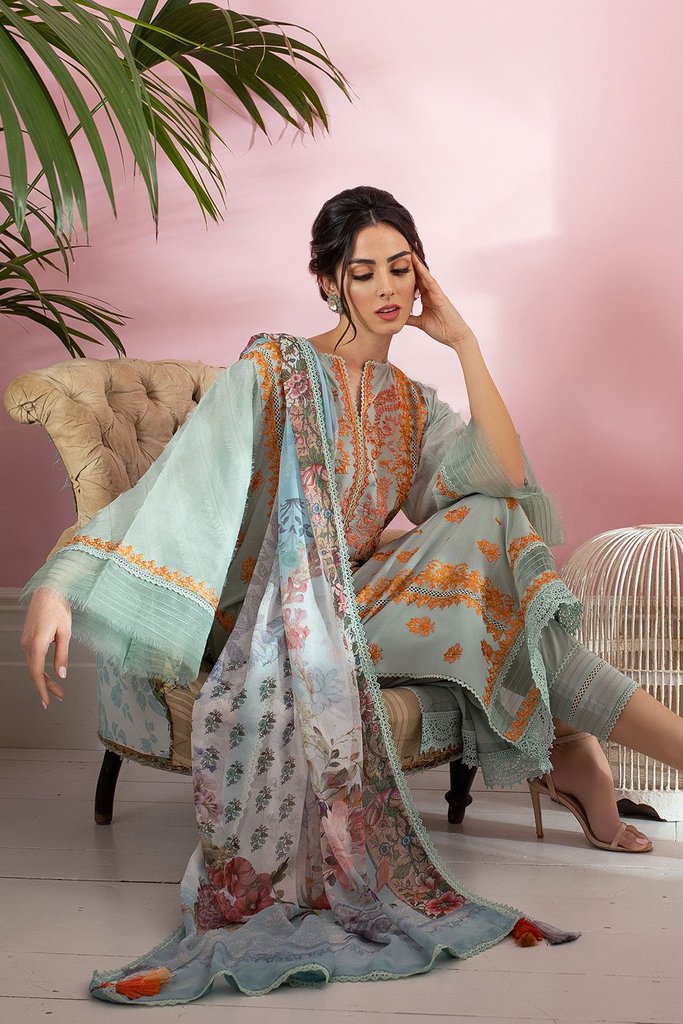 SOBIA NAZIR VITAL LAWN  2021-2B | Embroidered LAWN 2021 Collection: Buy SOBIA NAZIR VITAL PAKISTANI DESIGNER DRESSES in the UK & USA on SALE Price at www.lebaasonline.co.uk. We stock SOBIA NAZIR PREMIUM LAWN COLLECTION, MARIA B M PRINT, Sana Safinaz Luxury Stitched & all PAKISTANI DESIGNER DRESSES  at Great Prices