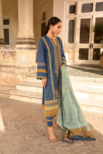 Load image into Gallery viewer, SOBIA NAZIR VITAL VOL 2 | PREMIUM LAWN 2021-10A Collection Blue Dress Buy SOBIA NAZIR VITAL PAKISTANI DESIGNER DRESSES 2021 in the UK &amp; USA on SALE Price at www.lebaasonline.co.uk We stock SOBIA NAZIR PREMIUM LAWN COLLECTION MARIA B M PRINT  Stitched &amp; customized all PAKISTANI DESIGNER DRESSES ONLINE at Great Price