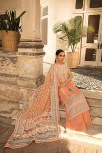 SOBIA NAZIR VITAL VOL 2 | PREMIUM LAWN 2021-1A Collection Peach Dress Buy SOBIA NAZIR VITAL PAKISTANI DESIGNER DRESSES 2021 in the UK & USA on SALE Price at www.lebaasonline.co.uk We stock SOBIA NAZIR PREMIUM LAWN COLLECTION MARIA B M PRINT  Stitched & customized all PAKISTANI DESIGNER DRESSES ONLINE at Great Price