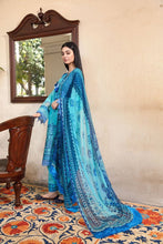 Load image into Gallery viewer, SOBIA NAZIR VITAL VOL 2 | PREMIUM LAWN 2021-4A Collection Blue Dress Buy SOBIA NAZIR VITAL PAKISTANI DESIGNER DRESSES 2021 in the UK &amp; USA on SALE Price at www.lebaasonline.co.uk We stock SOBIA NAZIR PREMIUM LAWN COLLECTION MARIA B M PRINT LAWN Stitched &amp; customized all PAKISTANI DESIGNER DRESSES ONLINE at Great Price
