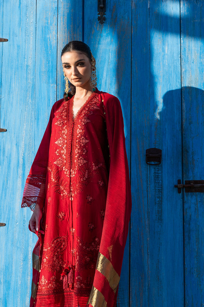 SOBIA NAZIR VITAL LAWN  2022-10A Red Embroidered LAWN 2022 Collection: Buy SOBIA NAZIR VITAL PAKISTANI DRESSES in the UK & USA on SALE Price @lebaasonline. We stock SOBIA NAZIR COLLECTION, MARIA B M PRINT Sana Safinaz Luxury Stitched/customized with express shipping worldwide including France, UK, USA, Belgium