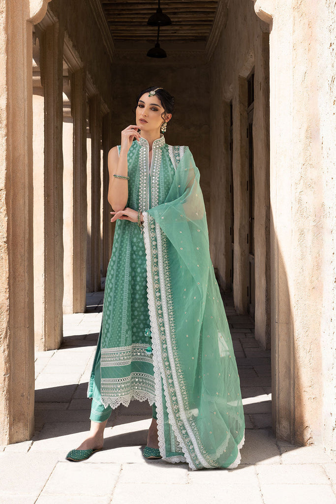 SOBIA NAZIR VITAL LAWN  2022-8B Green Embroidered LAWN 2022 Collection: Buy SOBIA NAZIR VITAL PAKISTANI DESIGNER CLOTHES in the UK USA on SALE Price @lebaasonline. We stock SOBIA NAZIR COLLECTION, MARIA B M PRINT Sana Safinaz Luxury Stitched/customized with express shipping worldwide including France, UK, USA Belgium