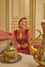 Load image into Gallery viewer, GISELE | SHAGUN WEDDING COLLECTION &#39;22  | TABEER red dresses exclusively available @lebaasonline. Gisele Pakistani Designer Dresses in UK Online, Maria B is available with us. Buy Gisele Clothing Pakistan for Pakistani Bridal Outfit look. The dresses can be customized in UK, USA, France at Lebaasonline