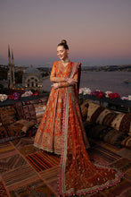 Load image into Gallery viewer, GISELE | SHAGUN WEDDING COLLECTION &#39;22  | ATESH orange dresses exclusively available @lebaasonline. Gisele Pakistani Designer Dresses in UK Online, Maria B is available with us. Buy Gisele Clothing Pakistan for Pakistani Bridal Outfit look. The dresses can be customized in UK, USA, France at Lebaasonline